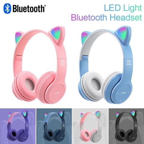 Tai nghe bluetooth hình mèo P47M headphone hot streamer [BH 3 tháng]