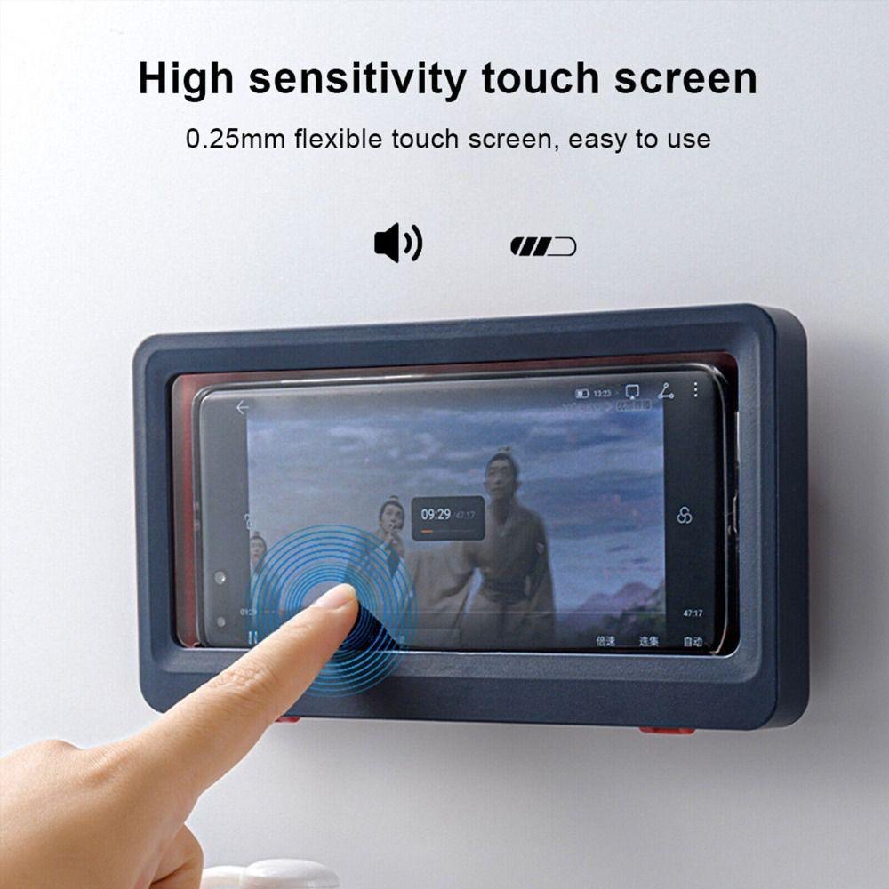 Hộp đựng điện thoại chống nước MAGIC BOX 12.5 x 19.3 x 2.5cm dán tường tiện dụng có móc treo khăn