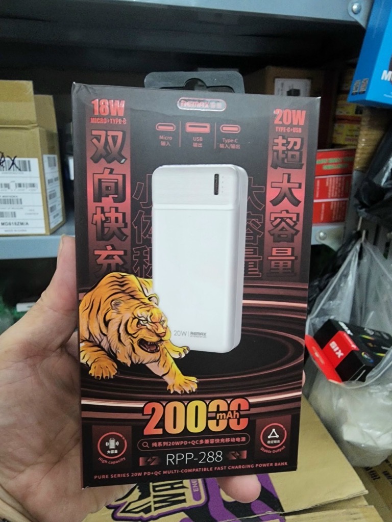 Pin sạc nhanh 20w Remax RPP-288 20.000mAh QC3.0 PD sạc dự phòng Công Ty [Bh: 6 tháng]