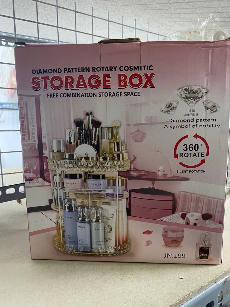 KỆ ĐỰNG MỸ PHẨM TRỤ XOAY 360 ĐỘ TIỆN DỤNG JN199 / pktn sale