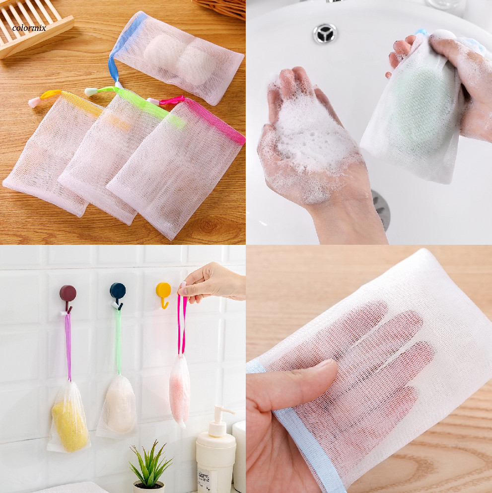 Túi lưới dây rút đựng xà phòng tạo bọt 2 lớp [BH: NONE] / pktn sale