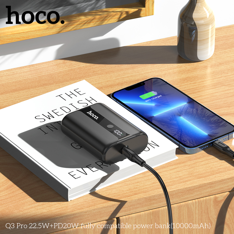 Pin sạc nhanh 20W Hoco Q3 PRO 10.000mAh mini sạc dự phòng PD20w + QC3.0 chính hãng [BH 1 năm]