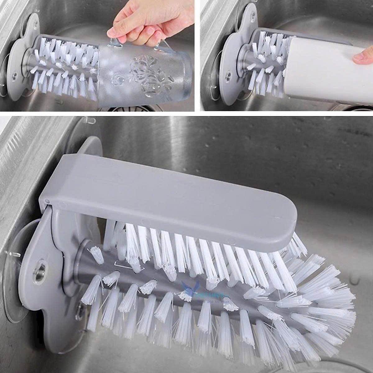 Dụng cụ rửa ly 2in1 cầm tay, gắn bồn rửa chén đa năng [BH: None]