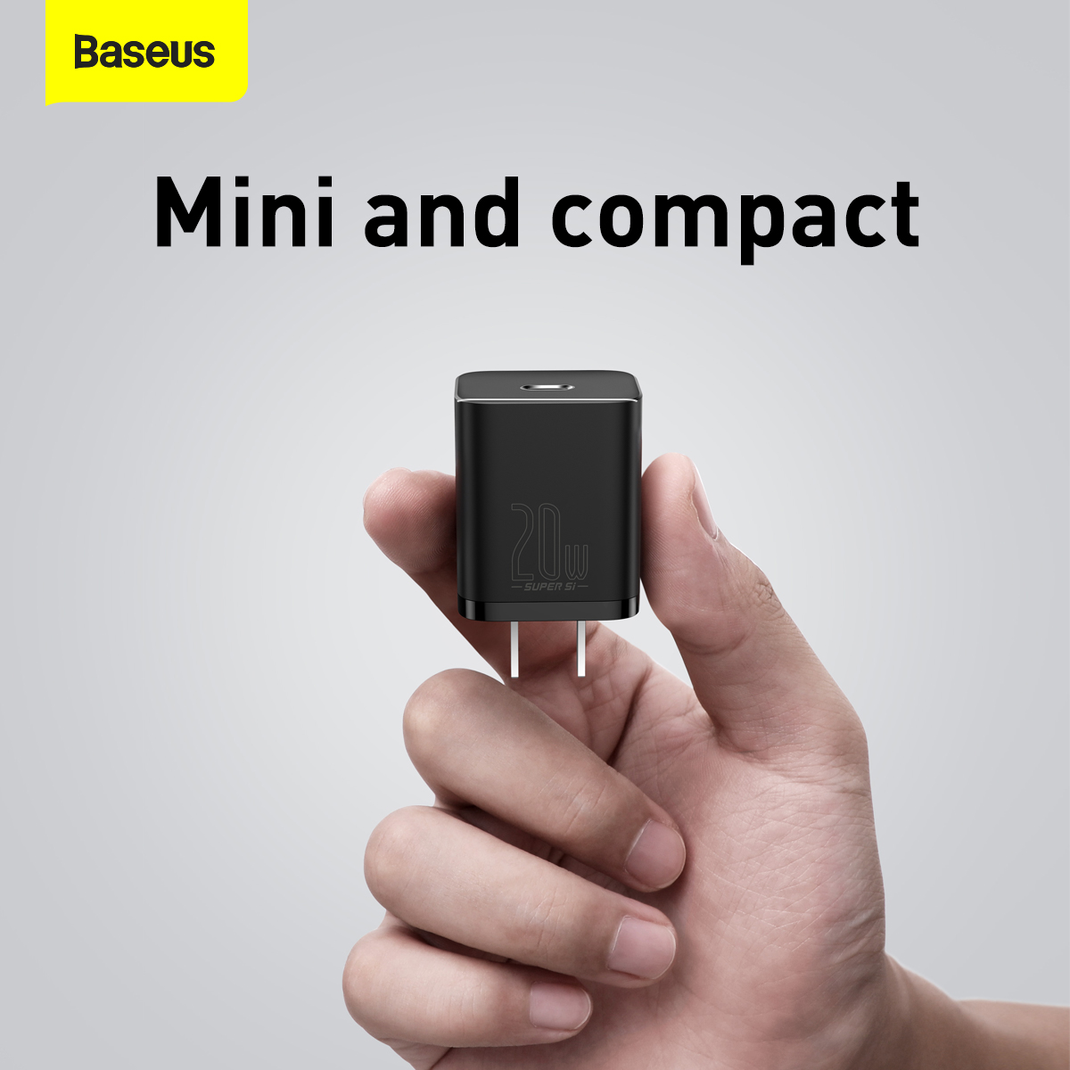 Cóc sạc nhanh mini 20w BASEUS nhiều màu SuperSi 1C  chính hãng [BH: 1 năm]