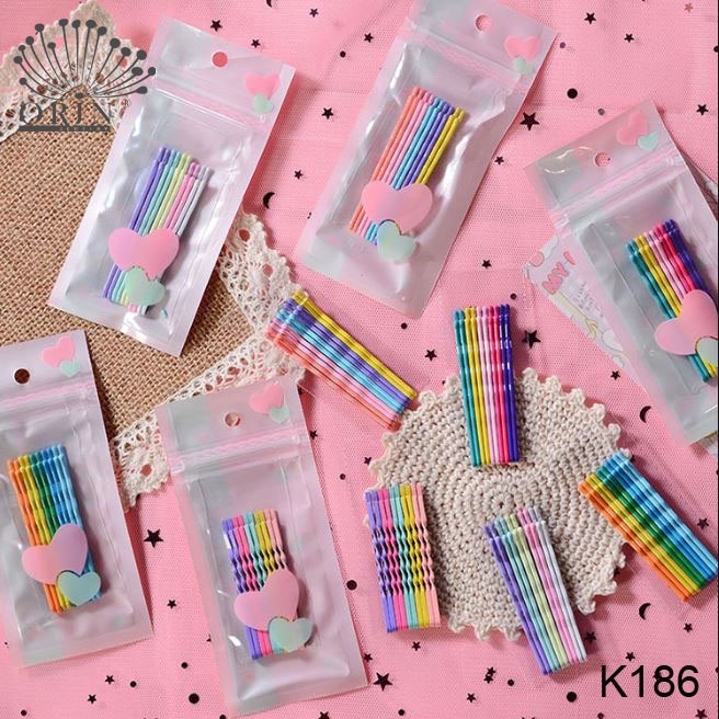 Set 10 kẹp tăm hàn quốc nhiều màu cho bé- A312 [BH: NONE] / pktn sale