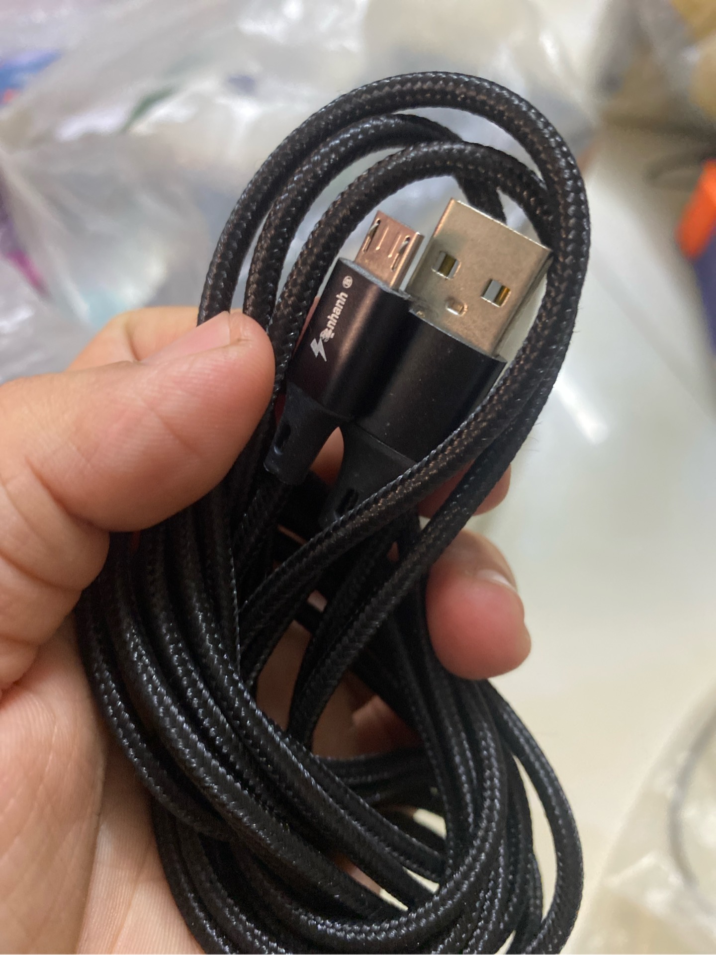 Cáp sạc micro 2A dài 2m dây dù rẻ