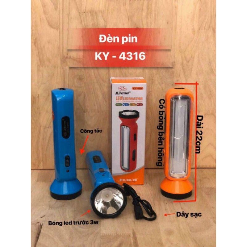 Đèn Pin sạc điện KENNEDE KN-4316 (loại to) [BH 1 tuần]