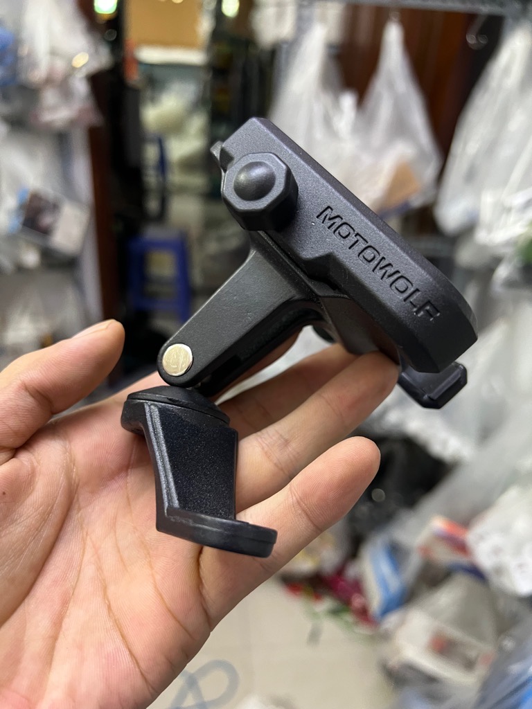 Chân kẹp điện thoại đa năng MOTOWOLF xoay 360 độ trên xe máy giá đỡ bằng nhôm cao cấp