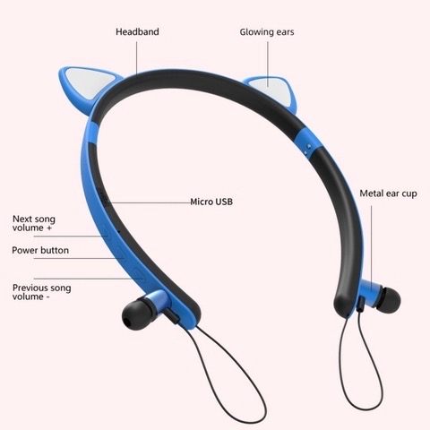 Tai nghe Bluetooth thể thao choàng cổ tai mèo ZW29 [BH: 3 tháng]