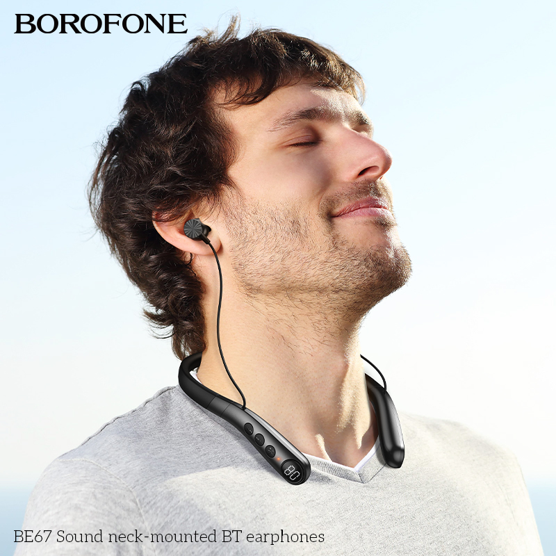 Tai nghe bluetooth BOROFONE BE67 mẫu choàng cổ thể thao mới siêu đẹp chính hãng [Bh 1 Năm]