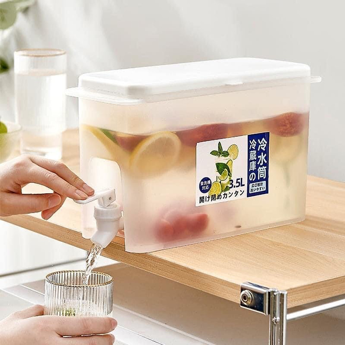 Bình Đựng Nước Có Vòi 3.5L  Loại Xịn Nhựa Cao Cấp Đa Năng Để Tủ Lạnh [BH: NONE]
