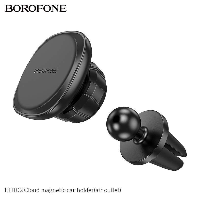 Giá đỡ điện thoại trên oto xe hơi BOROFONE BH102 mẫu hít nam châm kẹp khe gió siêu gọn [NONE]