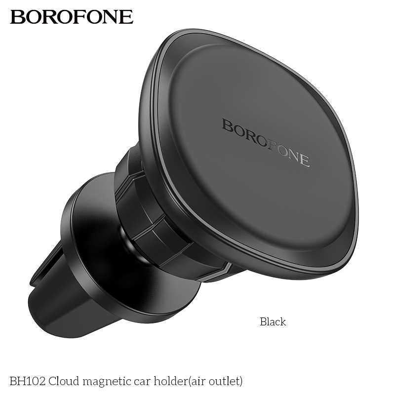 Giá đỡ điện thoại trên oto xe hơi BOROFONE BH102 mẫu hít nam châm kẹp khe gió siêu gọn [NONE]