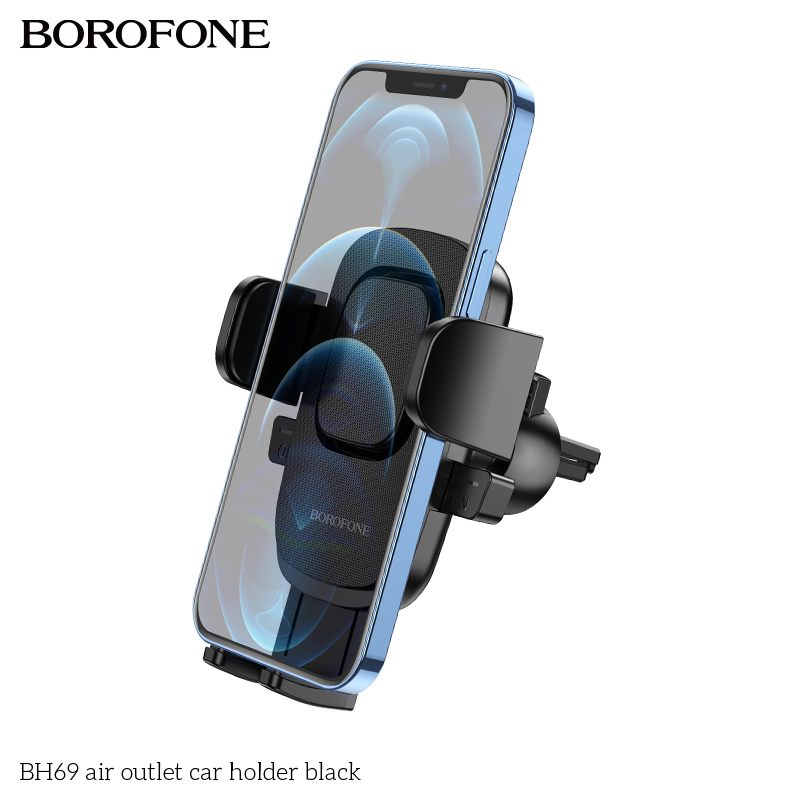 Giá đỡ điện thoại trên oto xe hơi BOROFONE BH69 kẹp cửa gió siêu chắc chắn [None]