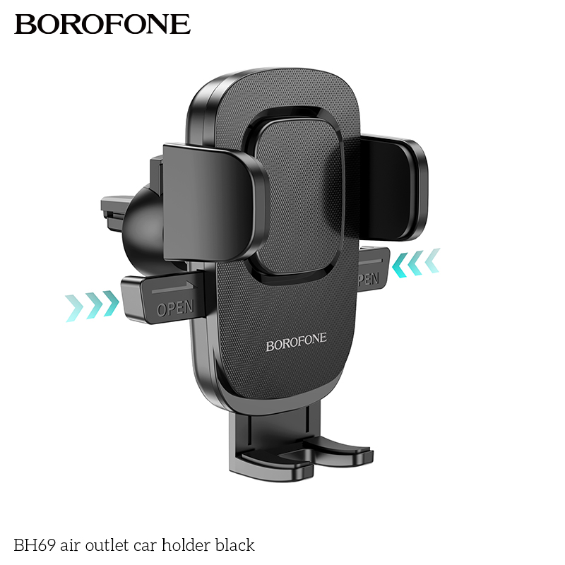 Giá đỡ điện thoại trên oto xe hơi BOROFONE BH69 kẹp cửa gió siêu chắc chắn [None]