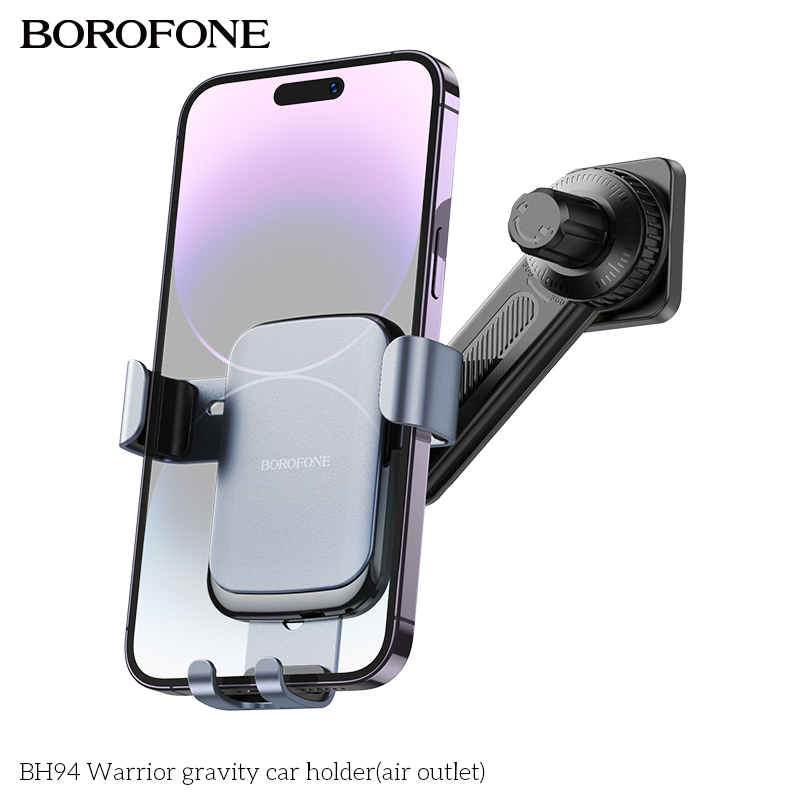 Giá đỡ điện thoại trên oto xe hơi BOROFONE BH94 mẫu móc khe máy lạnh siêu đẹp [NONE]