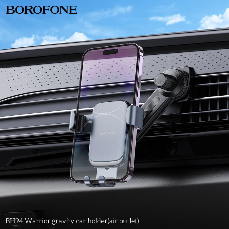 Giá đỡ điện thoại trên oto xe hơi BOROFONE BH94 mẫu móc khe máy lạnh siêu đẹp [NONE]