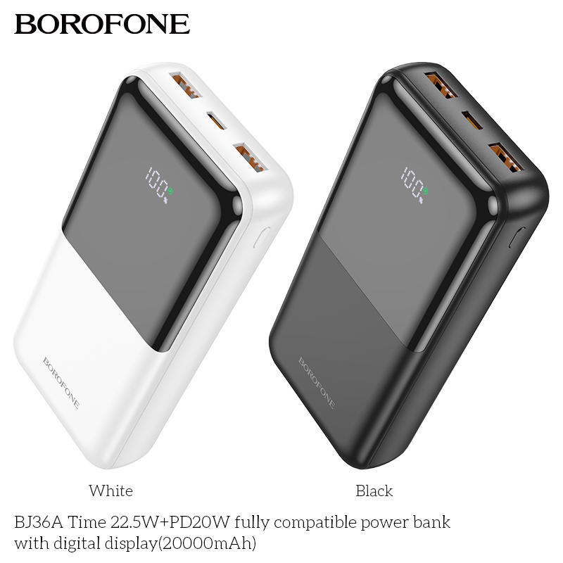 Pin sạc nhanh 22.5W Borofone BJ36A 20.000mAh dự phòng chính hãng [BH 1 NĂM] / pktn sale