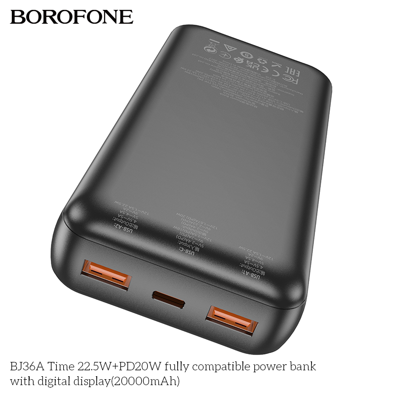Pin sạc nhanh 22.5W Borofone BJ36A 20.000mAh dự phòng chính hãng [BH 1 NĂM] / pktn sale
