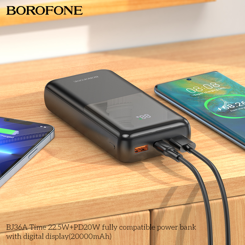 Pin sạc nhanh 22.5W Borofone BJ36A 20.000mAh dự phòng chính hãng [BH 1 NĂM] / pktn sale