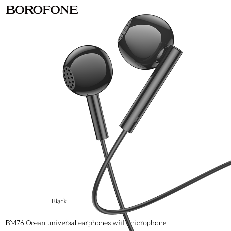 Tai nghe có dây 3.5 BOROFONE BM76 có mic đàm thoại siêu hay [Bh 1 Năm]