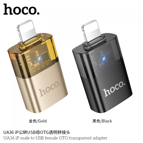 Bộ chuyển đổi HOCO UA36 chuyển từ Iphone sang USB mẫu trong suốt siêu đẹp