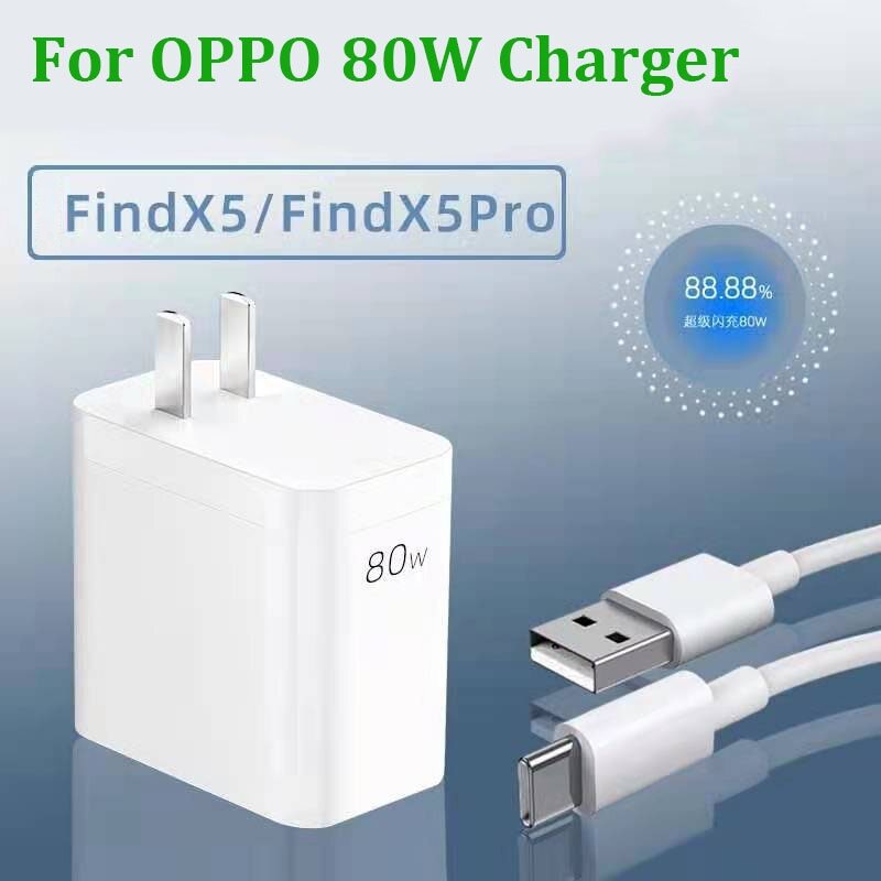 Bộ sạc nhanh 80w Oppo ADAPTER Type C (cóc 1 cổng USB + cáp usb ra type c, (a-c) [BH: 1 Tháng]