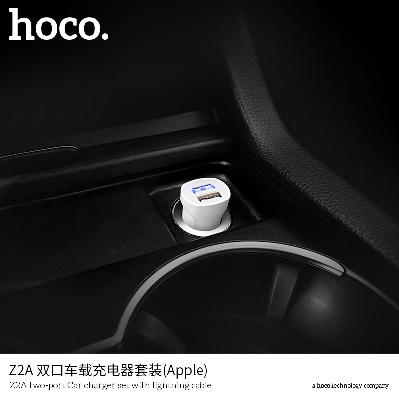 Cốc sạc/ tẩu sạc xe hơi Hoco Z2A iPhone sale [BH: 1 tháng]