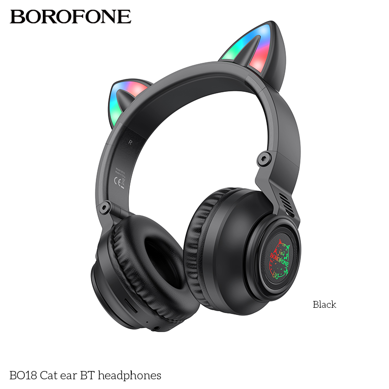 TAI NGHE BLUETOOTH BOROFONE BO18 MẪU TAI MÈO CÓ LED SIÊU ĐẸP [BH 1 NĂM]