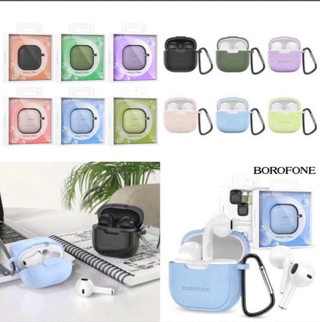 Tai nghe bluetooth BOROFONE BW29 mẫu airpods 4 siêu nhỏ gọn