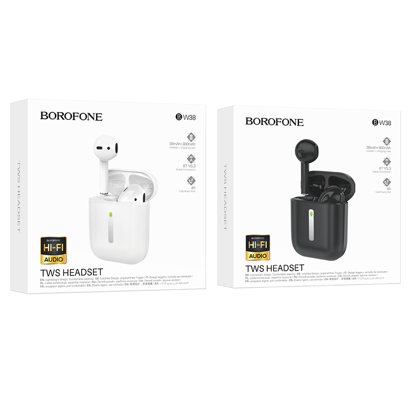 Tai nghe bluetooth BOROFONE BW38 true wireless kiểu airpods2 chính hãng [BH 1 năm]