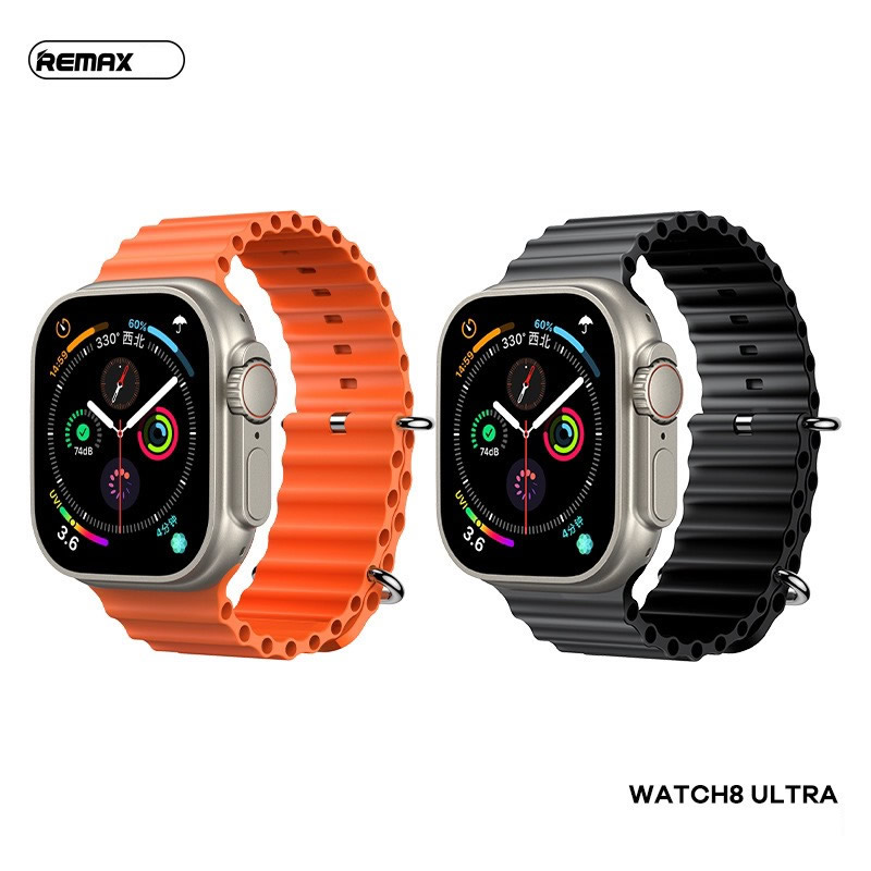 Đồng hồ thông minh Remax Watch 8 ULTRA {Cam/ Đen} Smart Watch chính hãng [BH 1 Năm]