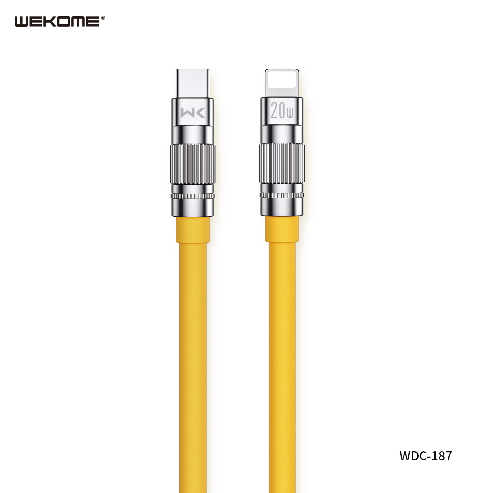 Cáp sạc nhanh 20w WEKOME WDC-187 (C-L) cáp silicone Type C ra Iphone chính hãng