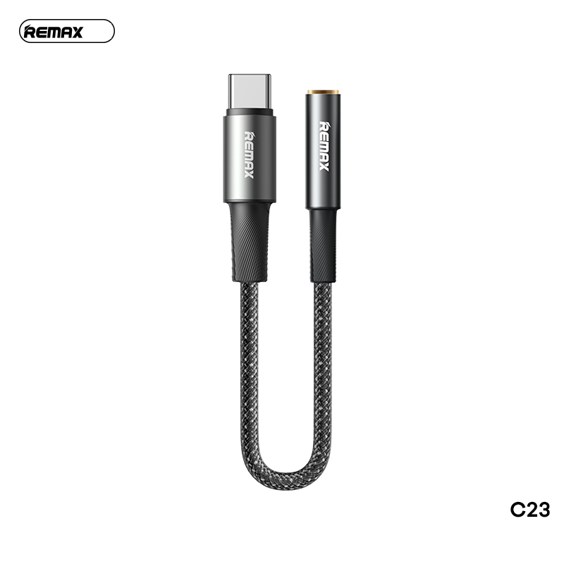 Cáp Remax C23 chuyển đổi Type C sang cổng 3.5mm dài 12cm chính hãng [Bh 1 Năm]
