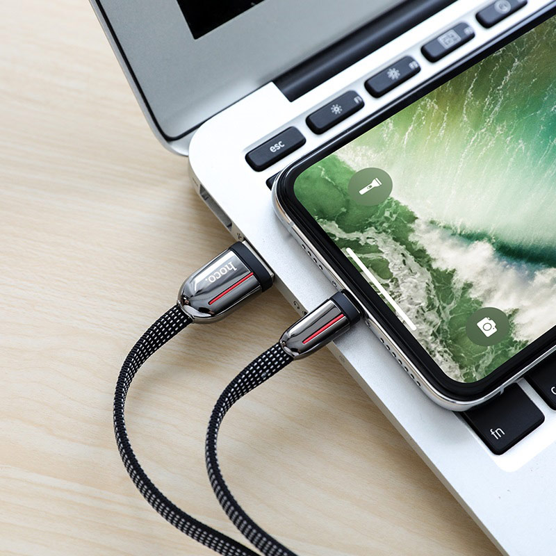 Cáp sạc nhanh HOCO U74 (usb ra iphone lightning)  2.4A chính hãng [BH 1 năm]