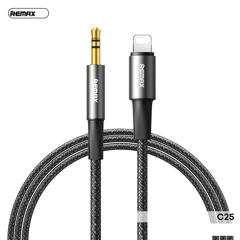 Cáp Remax C25 chuyển đổi Iphone Lightning sang đầu ĐỰC 3.5mm dài 1m2 chính hãng [Bh 1 Năm]
