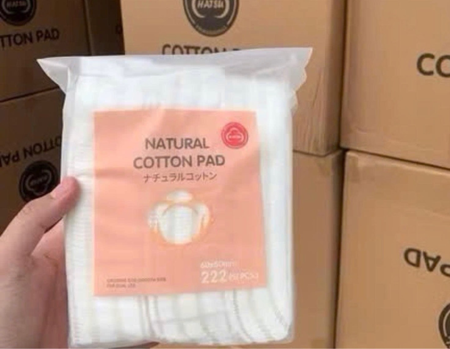 Bông tẩy trang Nhật 222pcs Natural Cotton Pad [BH: None]