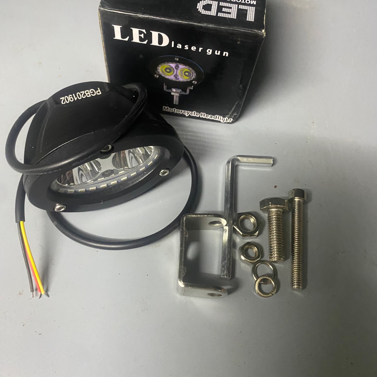 Xả lỗ- Đèn Trợ Sáng LED Bi Cầu Oval 2 Mắt Tích Hợp Viền Angel Eye 9-60V IP67 Led Lasergun