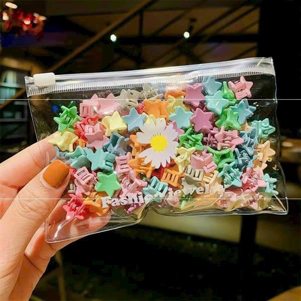 Túi zip 50 kẹp tóc càng cua mini nhí [BH: None]