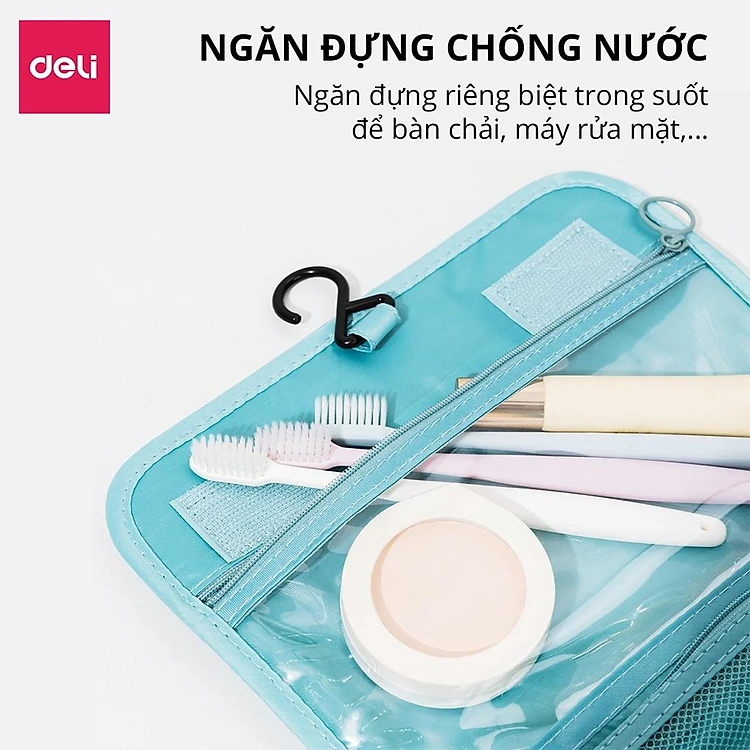 Túi đựng mỹ phẩm du lịch Dafeng có quai xách, móc treo tiện lợi, thiết kế sang trọng / pktn sale
