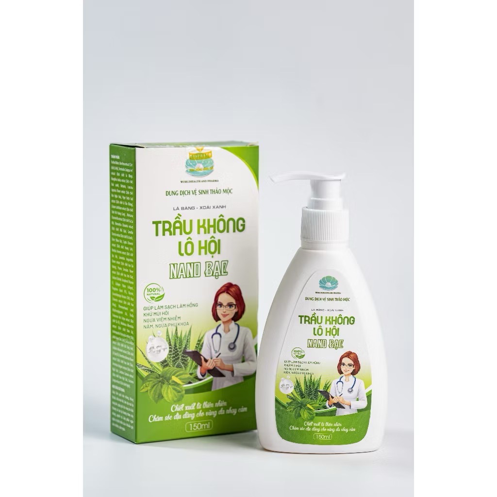 Dung dịch vệ sinh Trầu Không Lô Hội Nano Bạc 150ML [BH: NONE]
