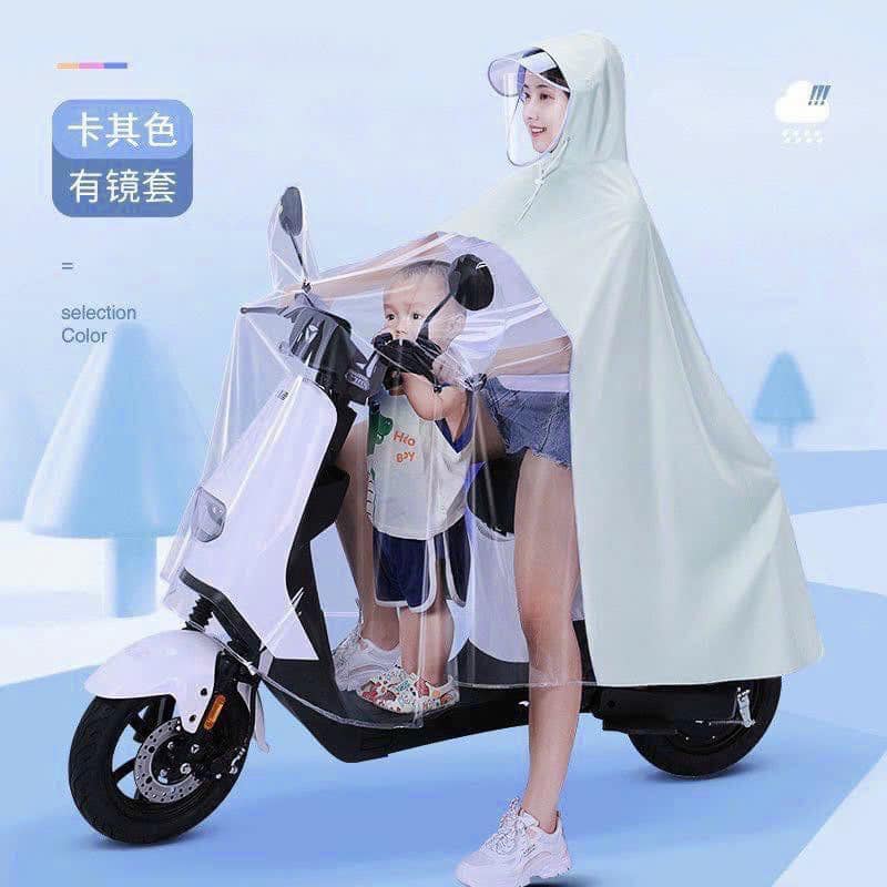 Áo mưa nửa trước trong suốt thời trang- nhiều màu ngẫu nhiên [BH: NONE]