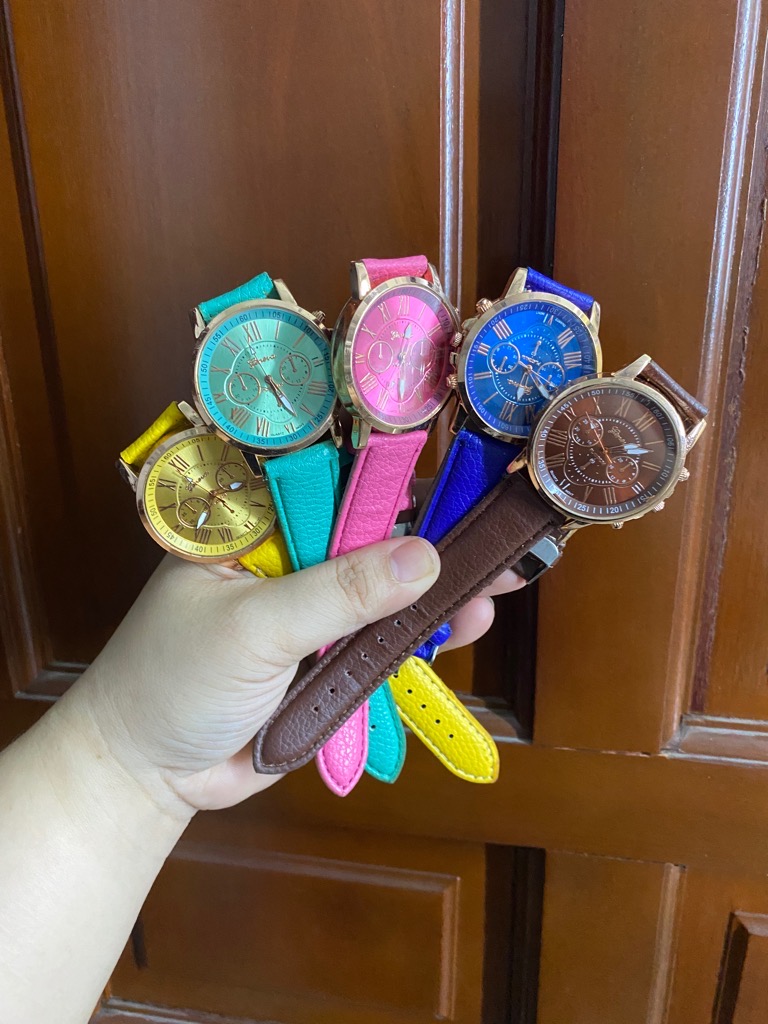Thanh Lý đồng hồ dây da thời trang Geneva 3 kim (ko pin) / pktn sale