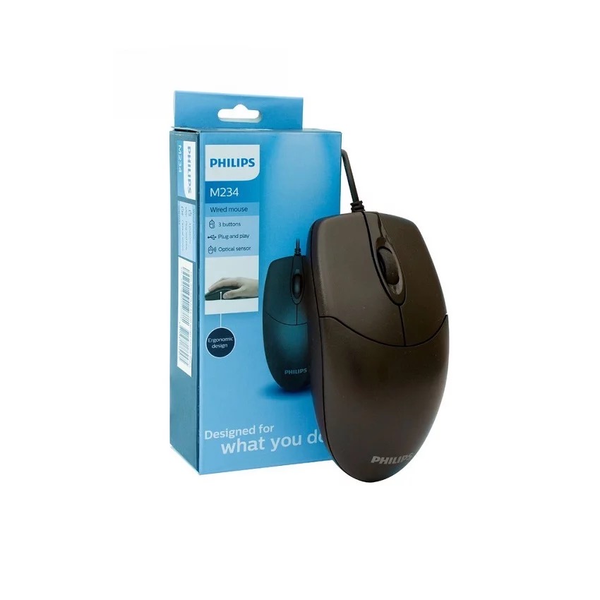 Chuột vi tính có dây Philips M234 dành cho văn phòng chính hãng [BH 1 Năm]