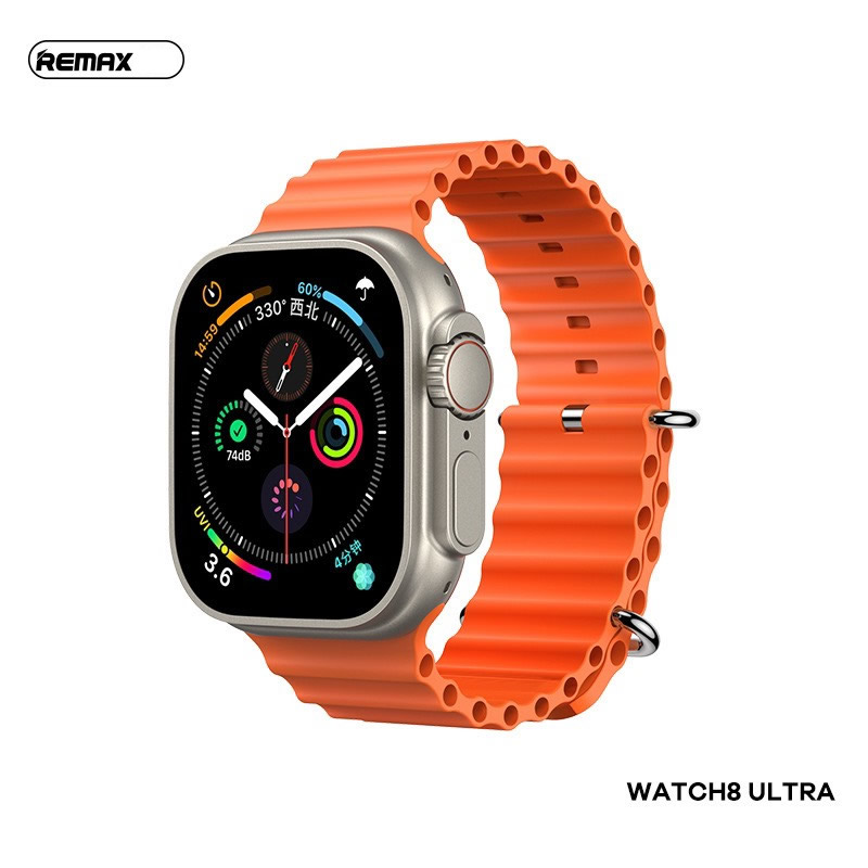 Đồng hồ thông minh Remax Watch 8 ULTRA {Cam/ Đen} Smart Watch chính hãng [BH 1 Năm]