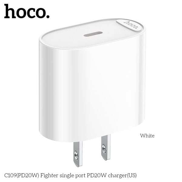 Cóc sạc nhanh 20w HOCO C109 (1 cổng type-c PD) chính hãng [BH 1 năm]