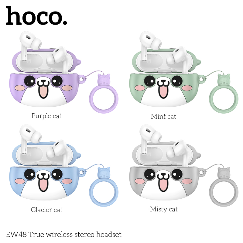 Tai Nghe Bluetooth HOCO EW48 True Wireless kiểu dáng airpods pro có dock sạc chính hãng [BH 1 năm]