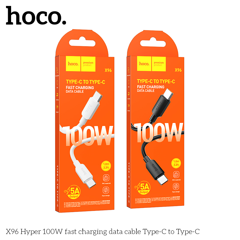 Cáp sạc 100W truyền dữ liệu X96 (c-c) cổng Type -C ra Type- C [BH 1 NĂM]