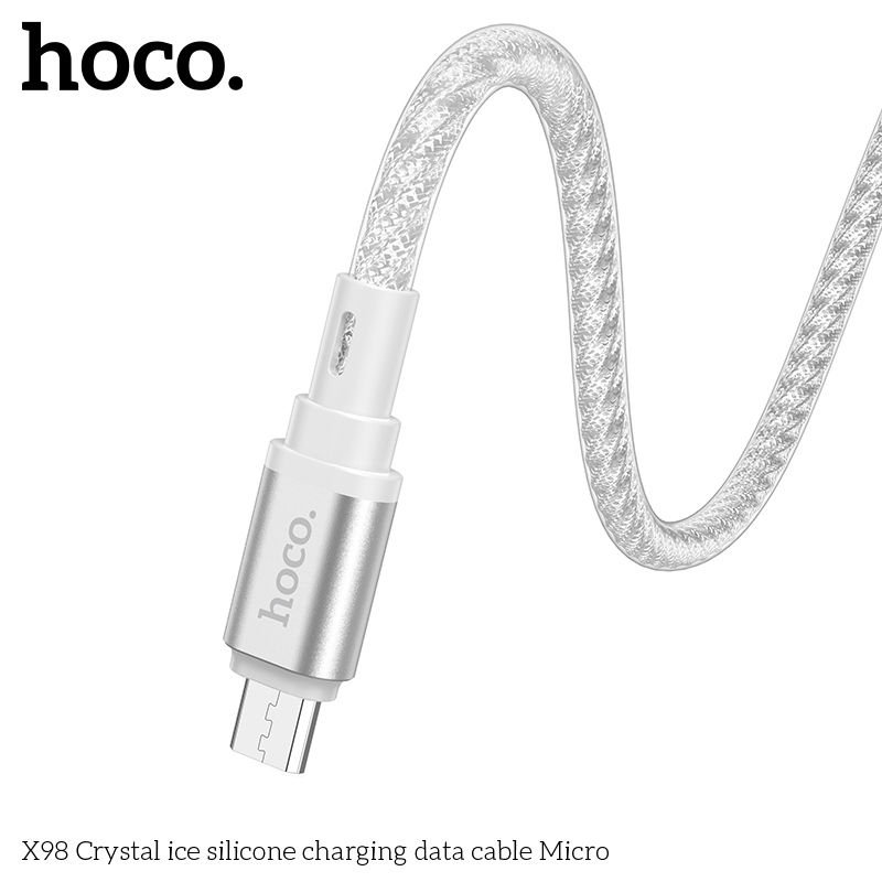 Cáp sạc nhanh HOCO X98 usb ra micro samsung truyền dữ liệu silicone 1M chính hãng [BH 1 NĂM]