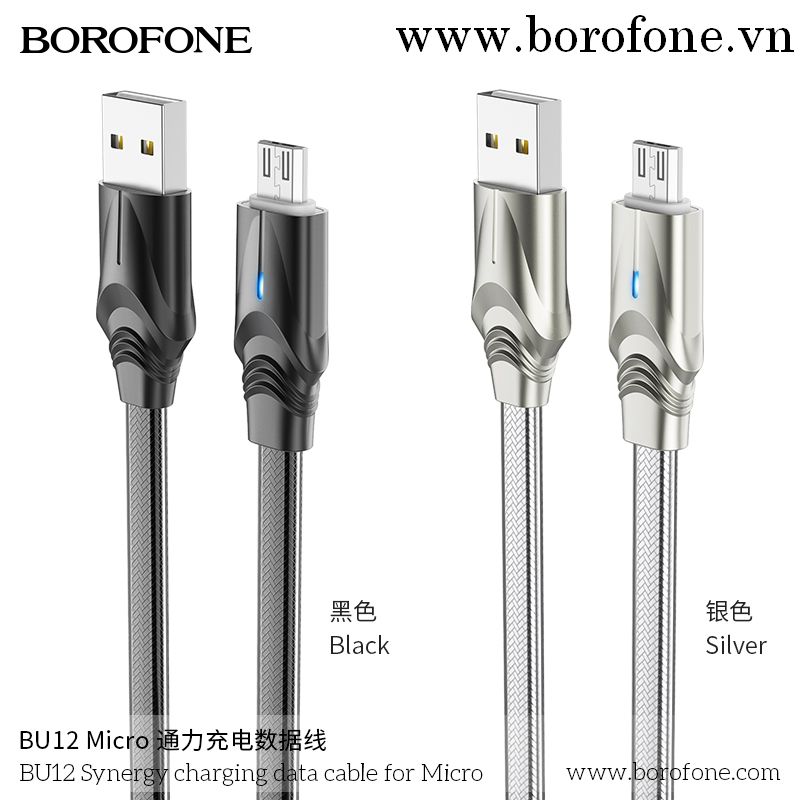 Sale Cáp sạc nhanh BOROFONE BU12 Micro 1.2m (usbA ra Miccro; a-m) chính hãng [BH 1 tháng]